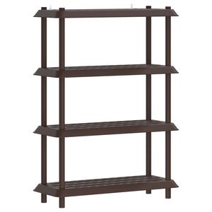 vidaXL Polična enota 4 nivojev 100 x 40 x 136,5 cm PP Rjava