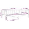 vidaXL Dnevna postelja siva trdna borovina 90x200 cm