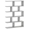 vidaXL Stenska polica Betonsko siva 70 x 17 x 101 cm Inženirski les
