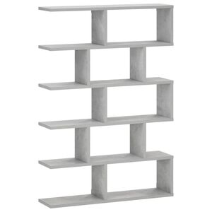 vidaXL Stenska polica Betonsko siva 70 x 17 x 101 cm Inženirski les