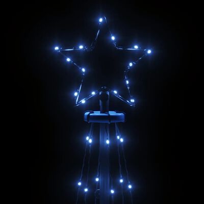 vidaXL Novoletna jelka stožec 108 modrih LED lučk 70x180 cm