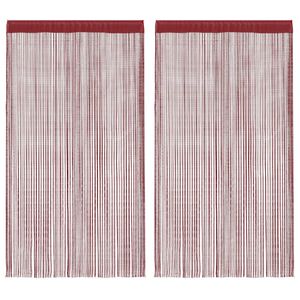 vidaXL Zavese iz nitk 2 kosa 100x250 cm bordo barve