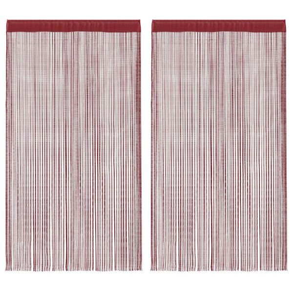 vidaXL Zavese iz nitk 2 kosa 100x250 cm bordo barve