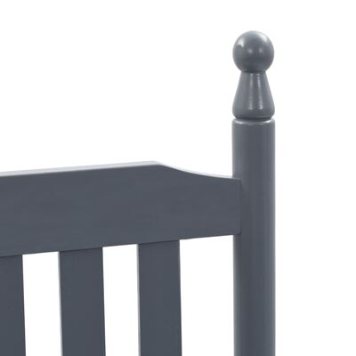vidaXL Gugalni stol z zaobljenim sedežem siva topolovina