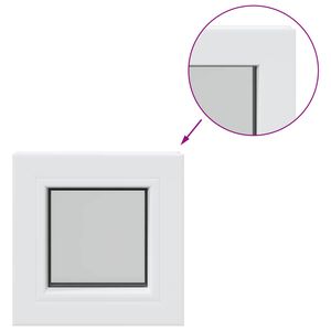 vidaXL Barva notranjosti kletnega okna bela RISOR 30 x 30 cm