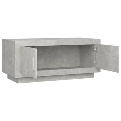 vidaXL Klubska mizica betonsko siva 102x50x45 cm konstruiran les