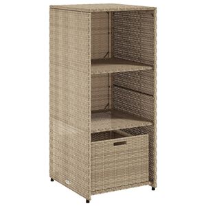 vidaXL Vrtna omara za shranjevanje bež 50x55x115 cm poli ratan