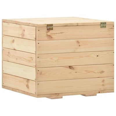 vidaXL Škatla s prostorom za shranjevanje 60x54x50,7 cm trdna borovina