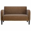 vidaXL Loveseat kavč rjava 110 cm umetno usnje