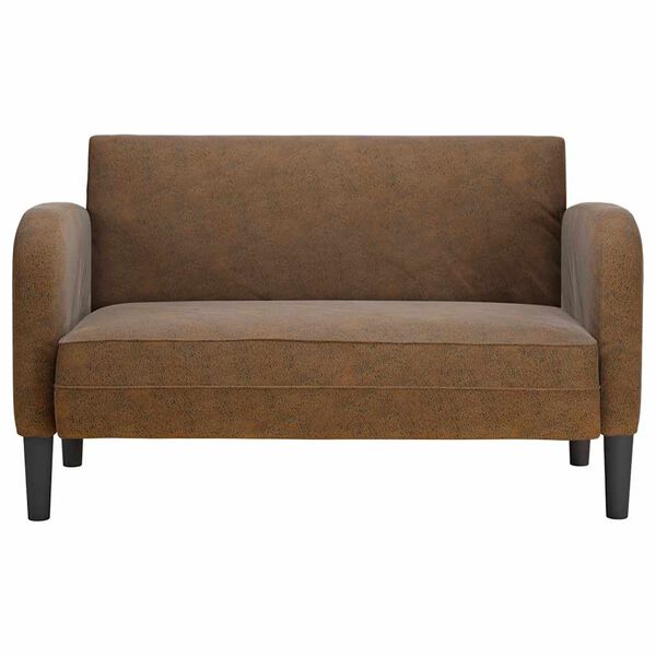 vidaXL Loveseat kavč rjava 110 cm umetno usnje