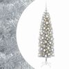 vidaXL Umetno ozko božično drevesce z božično kroglico 180 cm 300 LED