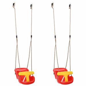 vidaXL Otro&scaron;ka gugalnica 2 pcs Rdeča 36 x 43 x 42 cm Plastika