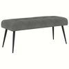 vidaXL Klop s gumbnim oblazinjenjem Temno siva 110 x 40 x 46 cm Žamet