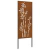 vidaXL Zaslon za zasebnost v vrtu Cvetlični Rjav 50 x 140 cm