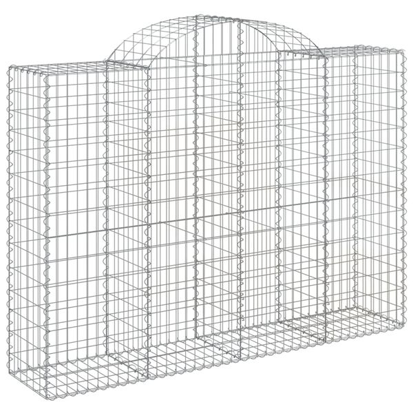 vidaXL Obokane gabion košare 40 kosi 200x50x140/160cm pocinkano železo