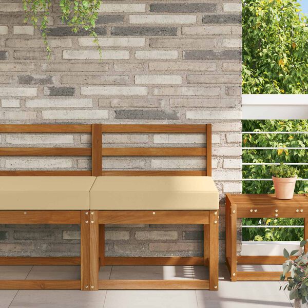 vidaXL Zunanja blazina za kavč Bež 60 x 60 x 8 cm Poliester