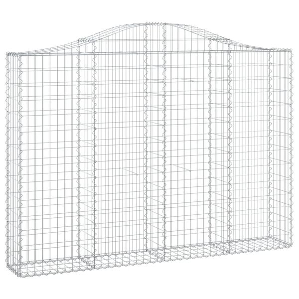 vidaXL Obokane gabion košare 11kosov 200x30x140/160cm pocinkano železo