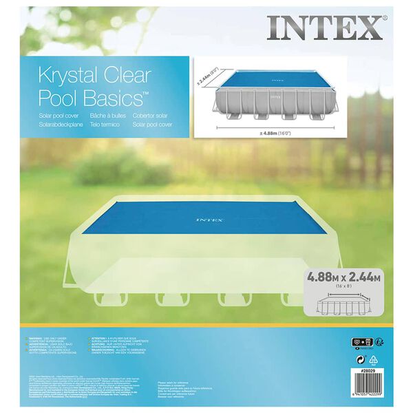 Intex Solarno pokrivalo za bazen modro 476x234 cm polietilen