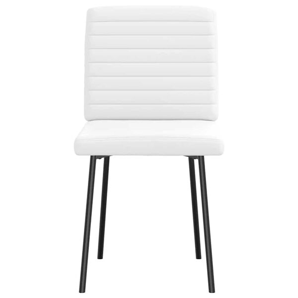 vidaXL Jedilni stoli 6 kosov belo umetno usnje