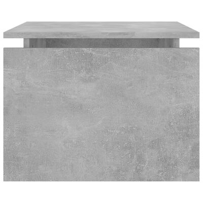 vidaXL Klubska mizica betonsko siva 68x50x38 cm iverna plošča