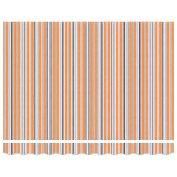 vidaXL Retraktilna tenda Oranžna in Modra 250 x 200 cm blago