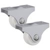 vidaXL Kolesca 2 kos Bela 42 x 11,5 x 29 mm elezo