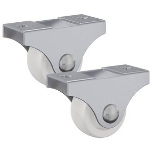 vidaXL Kolesca 2 kos Bela 42 x 11,5 x 29 mm elezo