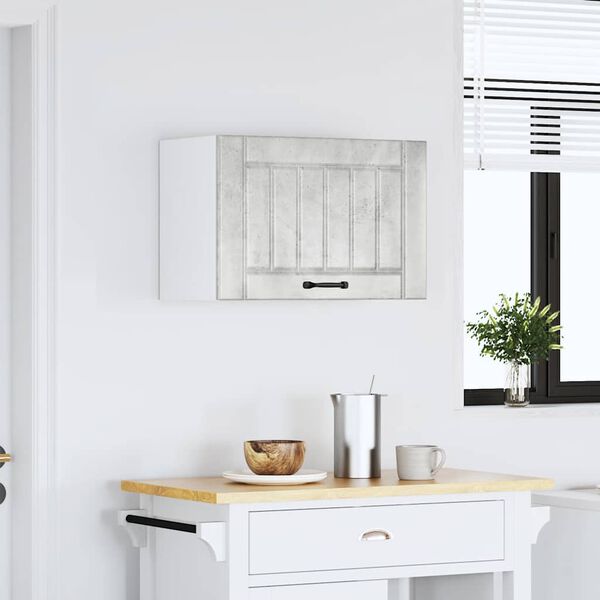 vidaXL Kuhinjska stenska omarica Lucca betonsko siv inženirski les