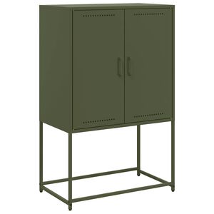 vidaXL Visoka omara olivno zelena 68,5x38,5x107 cm jeklo