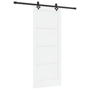vidaXL Drsna vrata Bela in črna 83 x 202 cm Trdna borovina