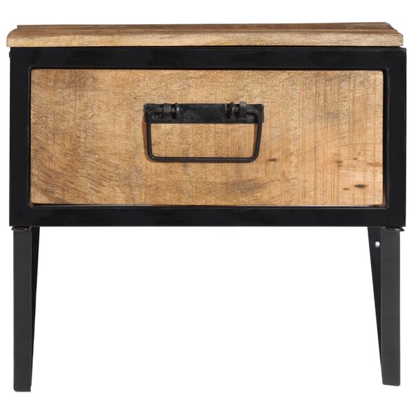 vidaXL Nočna omarica 40x35x40 cm trden mangov les