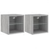 vidaXL Stenske TV omarice z LED 2 kosa siva sonoma 30x28,5x30 cm