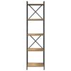 vidaXL Knjižna polica Umetni hrast 40 x 30 x 155 cm Konstruiran les