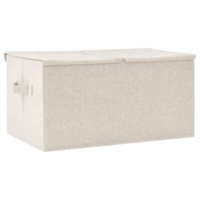 vidaXL Škatla za shranjevanje blago 50x30x25 cm krem