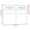vidaXL Kovinsko posteljno vzglavje črno 140 cm