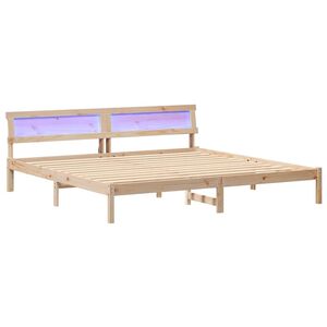 vidaXL Konstrukcija postelje Rjava 180 x 200 cm Masivno borovo les