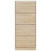 vidaXL Omarica za čevlje sonoma hrast 63x24x147 cm inženirski les