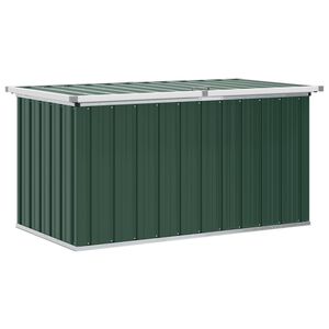 vidaXL Vrtna shranjevalna &scaron;katla zelena 129x67x65 cm