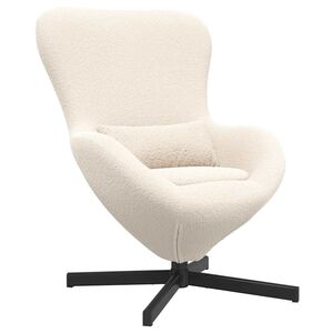 vidaXL Jajčast stol krema 63 x 73 x 90 cm blago