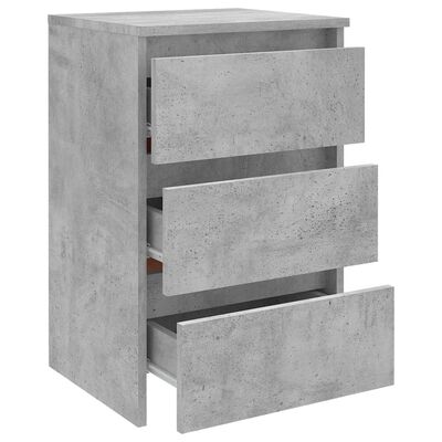 vidaXL Nočna omarica betonsko siva 40x35x62,5 cm konstruiran les
