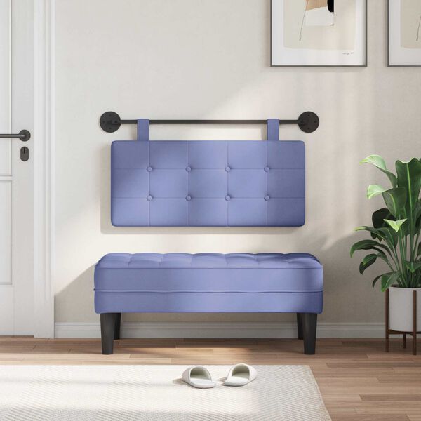 vidaXL Visoki naslon za glavo Jeans modra 100 x 55 x 5 cm blago