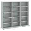 vidaXL Omarica za CD plo&scaron;če siva sonoma 100x23x89,5 cm inženirski les