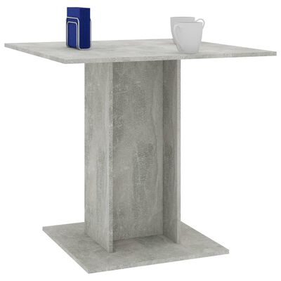 vidaXL Jedilna miza betonsko siva 80x80x75 cm iverna plošča