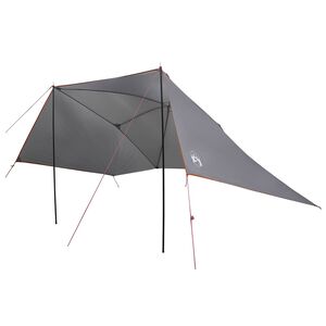 vidaXL Avto &scaron;otor s streho Siva in oranžna 308 x 215 x 220 cm