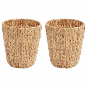 vidaXL Ko&scaron;i za papirnate odpadke 2 pcs Naravna 26 x 26 x 29 cm
