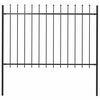 vidaXL Vrtna ograja Woerden s suličastim vrhom jeklo 181x120 cm črna