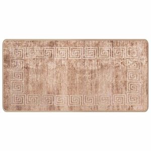 vidaXL Preproga runner MARSA Bela 50 x 100 cm Poliester in PVC
