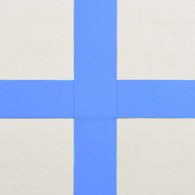 vidaXL Napihljiva gimnastična podloga s tlačilko 400x100x20 cm modra