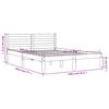 vidaXL Posteljni okvir brez vzmetnice vo&scaron;čeno rjav 135x190 cm borovina