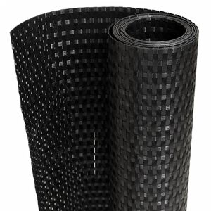 vidaXL Balkonsko platno črno 300x80 cm poli ratan